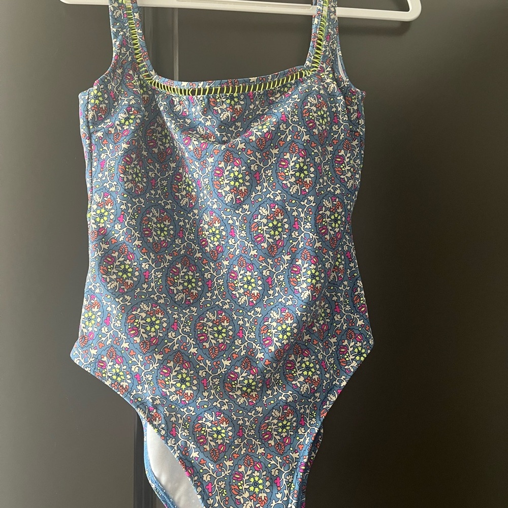 Boden Blue Floral Swimsuit